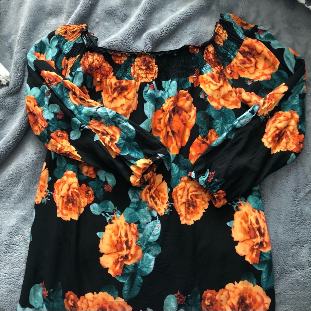 Floral off the shoulder dress